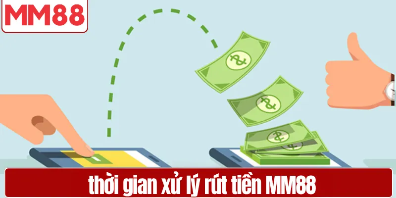 Rút Tiền MM88 Nhanh Chóng An Toàn Chỉ Trong Vài Phút Minh họa thời gian xử lý rút tiền MM88 theo từng phương thức